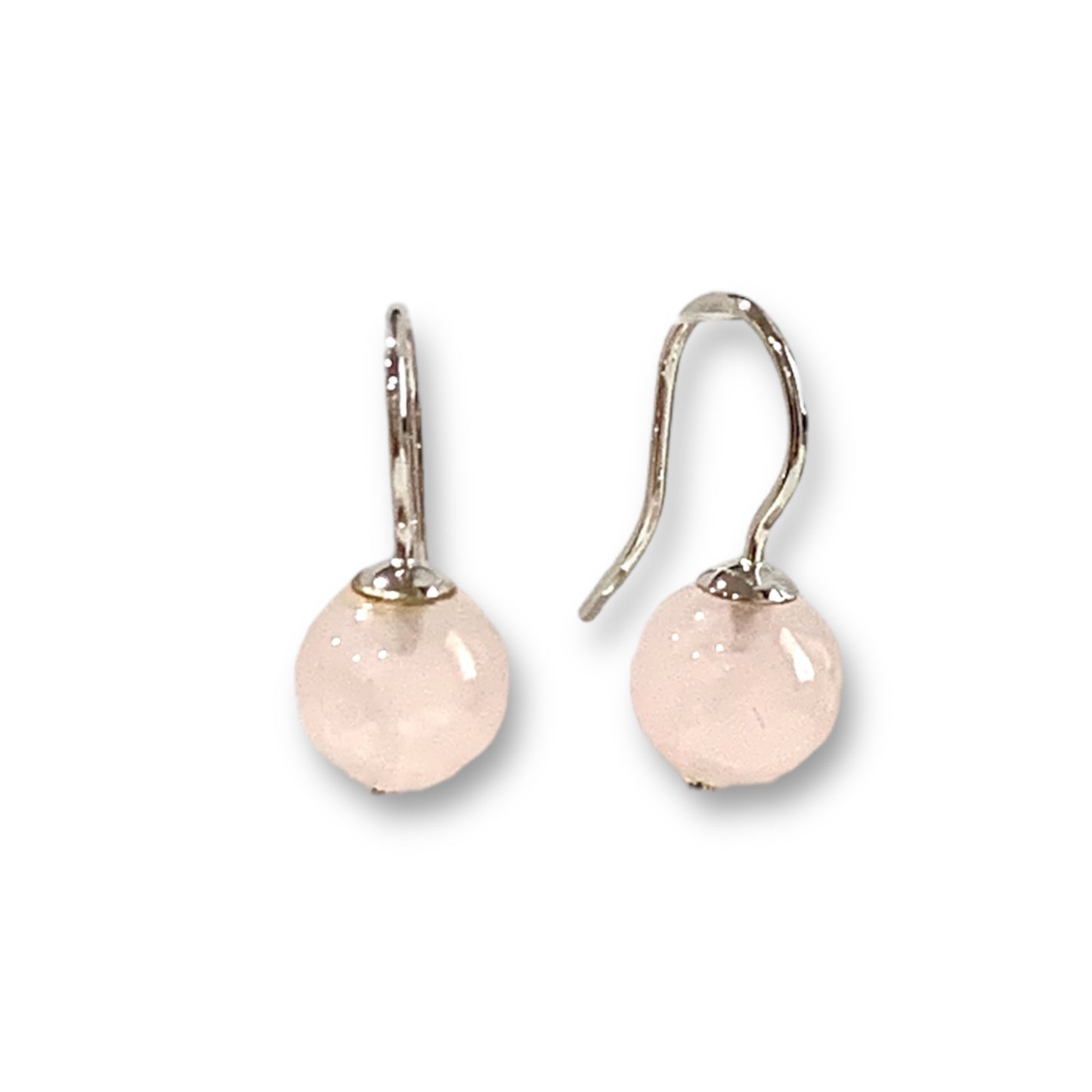 Rose Quartz Hook Earrings